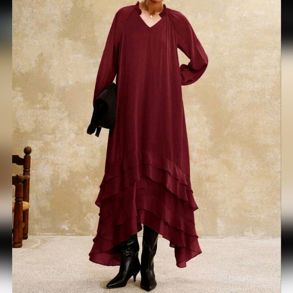 Women's Chiffon Summer Woven New French Fairy Style Lantern Sleeve Long Sleeve